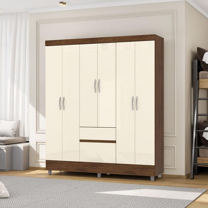 Roupeiro Ideal Plus 6 Pts 10091 Vila Rica - Guarda-Roupa